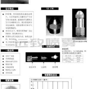 雾化粒径可达20微米的微细雾化喷嘴