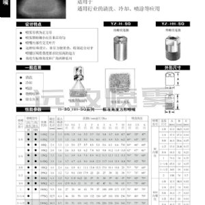 方形实心锥喷嘴--H/SQ系列