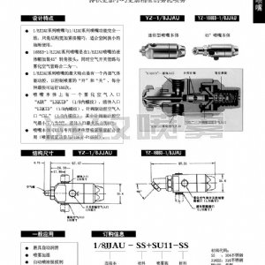 带开关控制的空气雾化喷嘴—迷你型