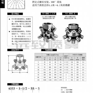 固定式槽罐清洗喷头--6353系列